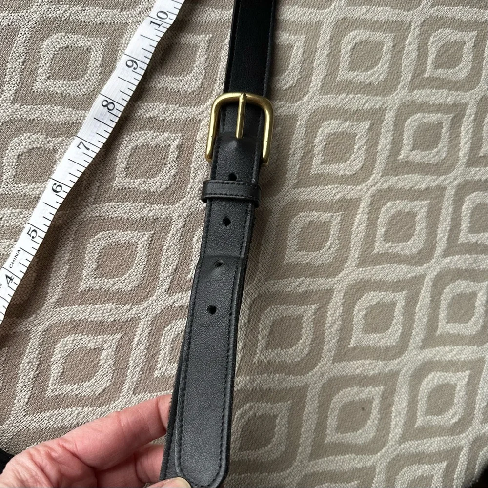 Coach Black Leather Briefcase with Gold Accents